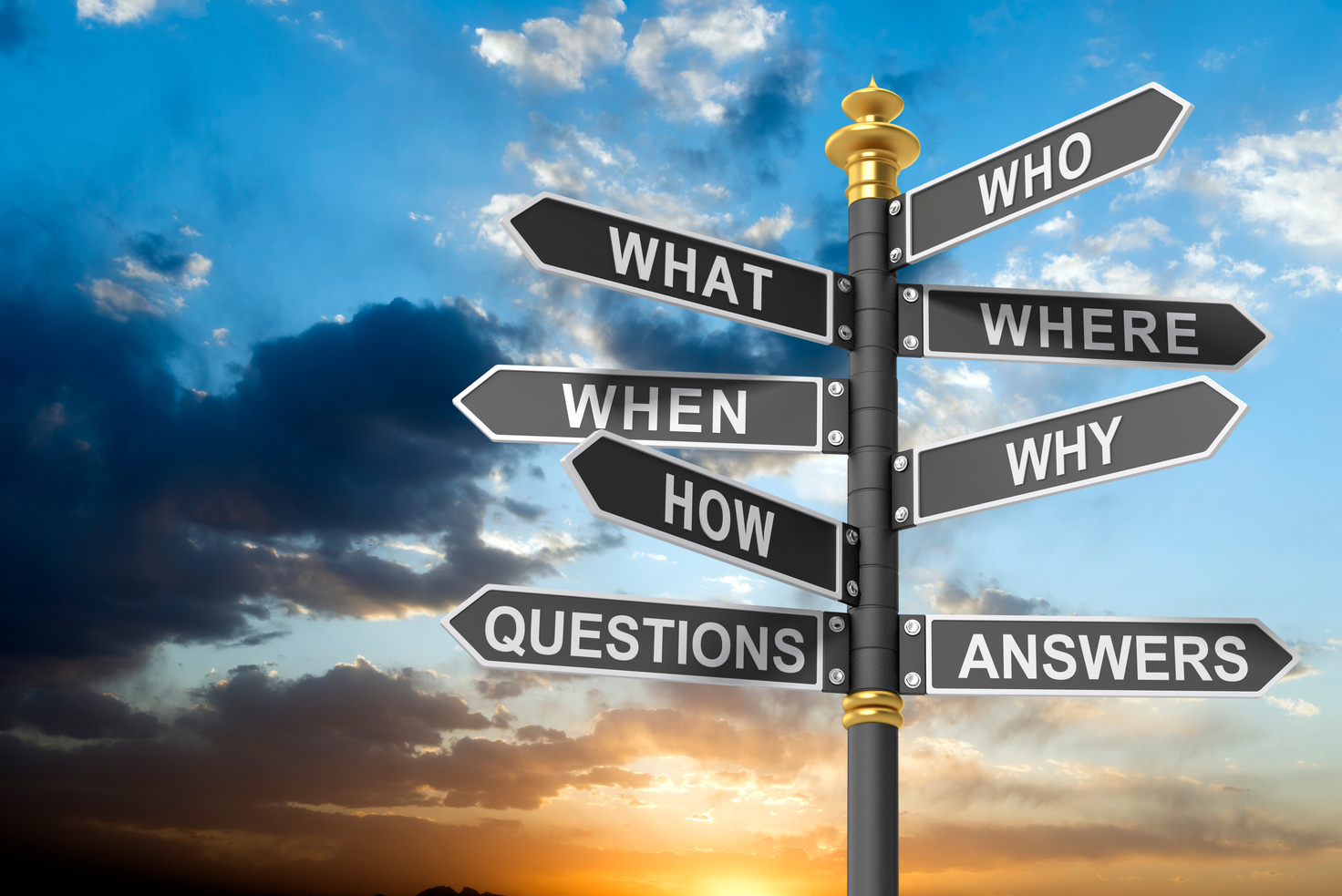 Questions and Answers signpost